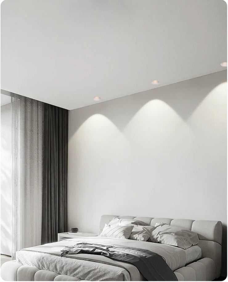 2025 New type LED curved surface spotlights, anti-glare downlights, living room and bedroom ceiling lights for indoor lighting