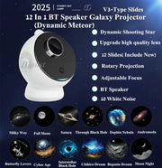 2025 Dynamic Meteor 12 in 1 Ultra Clear Galaxy Projector Lamp Rotary Planetarium Projector Light with Music Player for Kids Gift