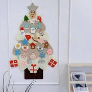 Christmas Wall Decoration Lighting Fixtures Children's Room Kindergarten Shopping Mall DIY Felt Cloth Christmas Tree Wall Lamp