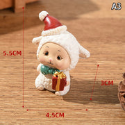 【MAX-22】Christmas Series Resin Animal Party Creative Mini Christma Tree Old Girl Kids Cute Gift Home Decoration Supplies Decor